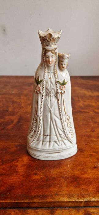 Antyk rzeźba vieux Paris XIXw Francja Maryja Madonna Jezus porcelana