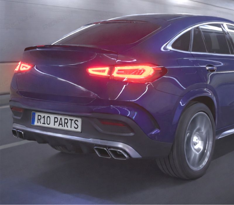 DIFUSOR TRASEIRO MERCEDES C167 GLE 20- + PONTEIRAS DE ESCAPE