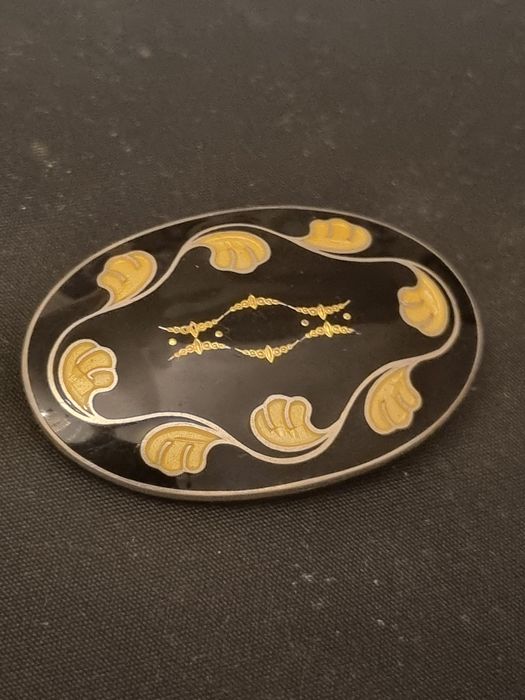 Srebro Sterling  - broszka emaliowana/Norwegia