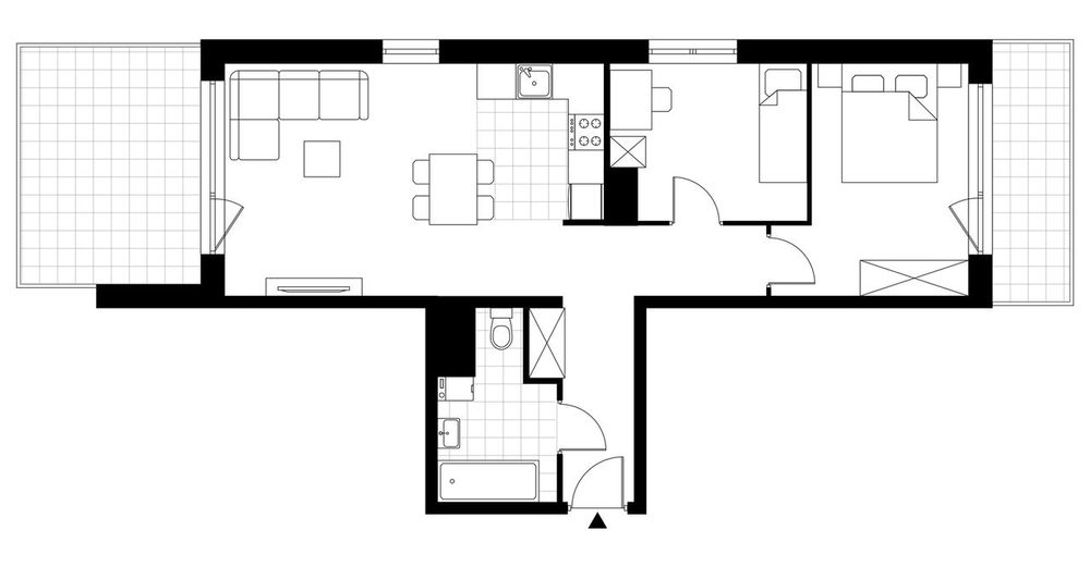 3-pokojowe mieszkanie 60m2 + 2 balkony
