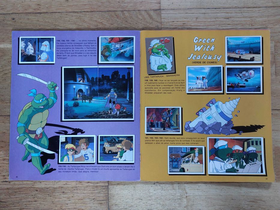 Caderneta de cromos "Turtles" - Completa