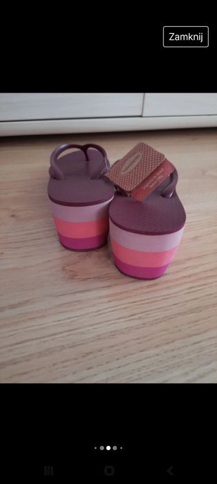 Klapki japonki na koturnie 36/37 Havaianas