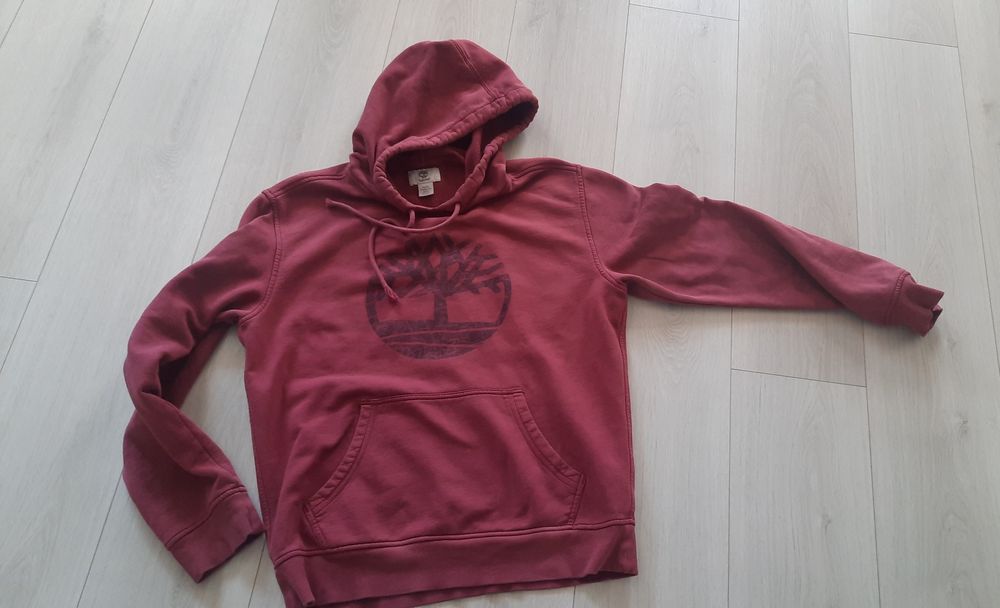 Bluza z kapturem bordowa timberland roz m