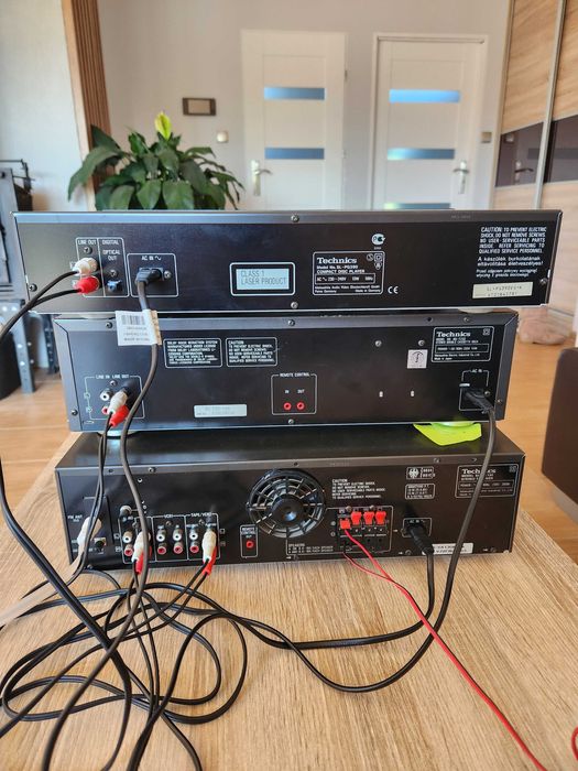 Wieża technics amplituner sa gx130, deck rs t230, cd sl pg 390
