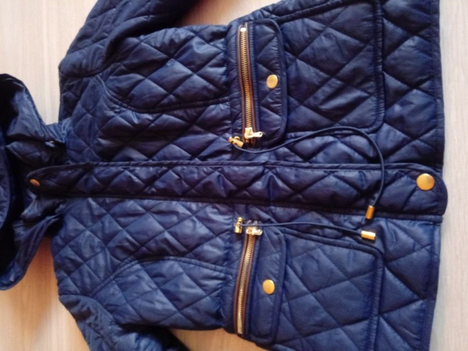 Kurtka przejściówka rozm. 152 / granatowa pikowana Sinsay / stan bdb