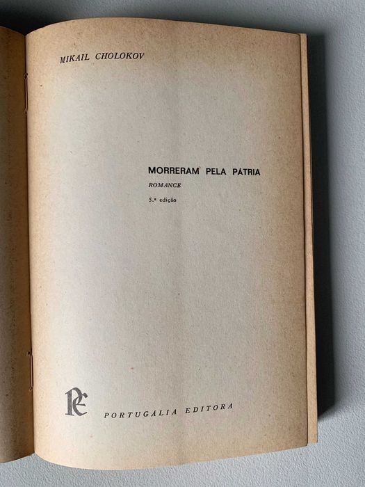 Morreram pela Pátria, de Mikail Cholokov