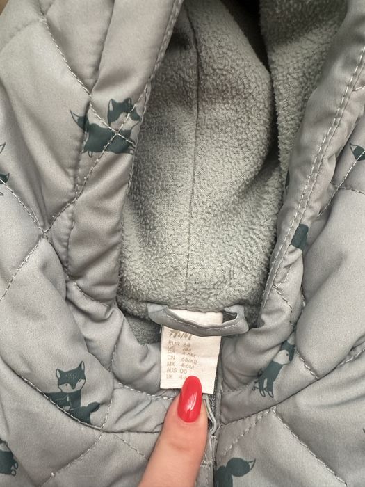 Комбінезон демісезонний утеплий H&M 68-74 р 4-6м буде і на 6-9м