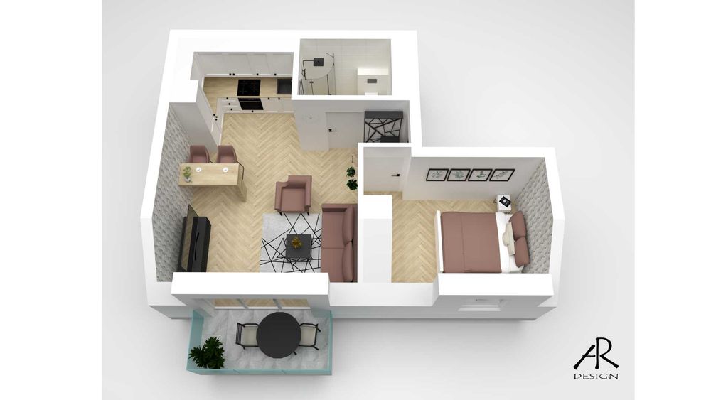 projekt łazienki 3d • wizualizacja • dobór płytek• rzuty mieszkań