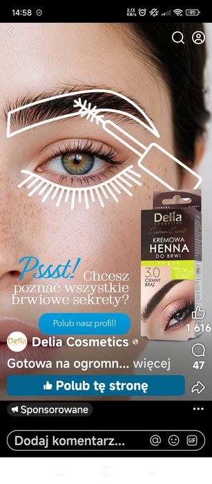 Żelowa henna do rzęs i brwi