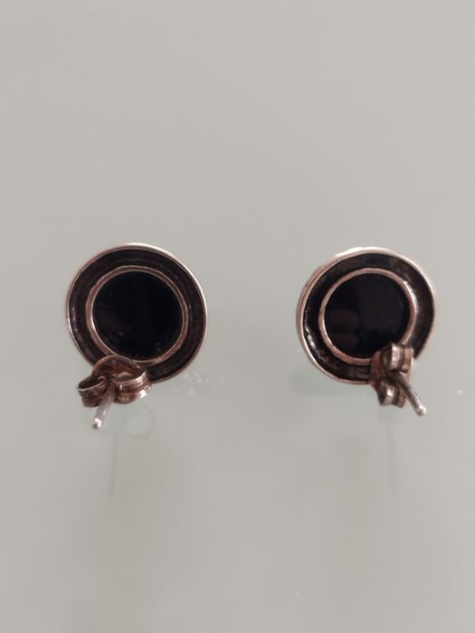 Lindos brincos de prata e âmbar