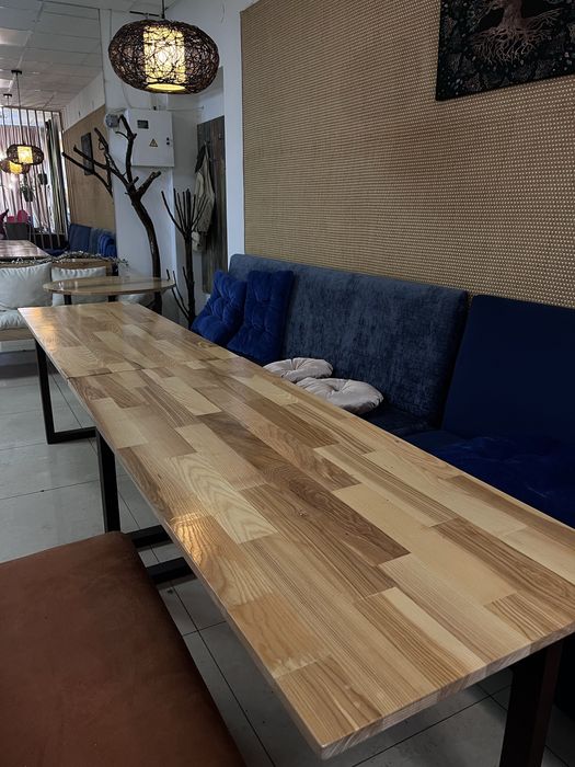 Стол лофт Дерев’яна столешниця Стіл обідній