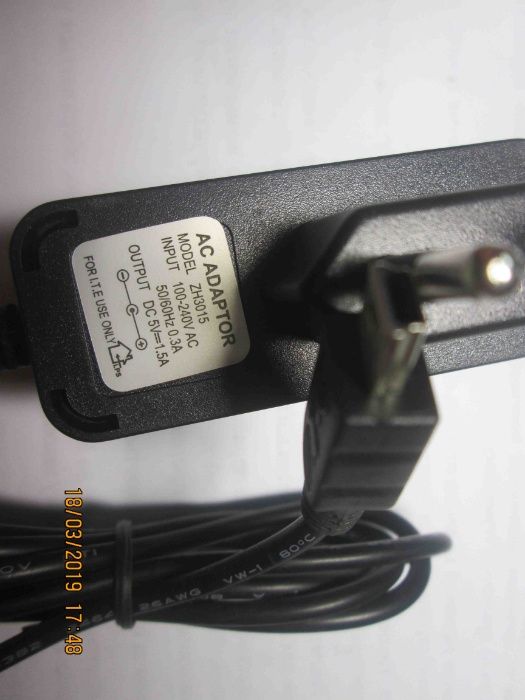AC Adaptor ZH3015 5V-1.5A miniUSB (Тип B).