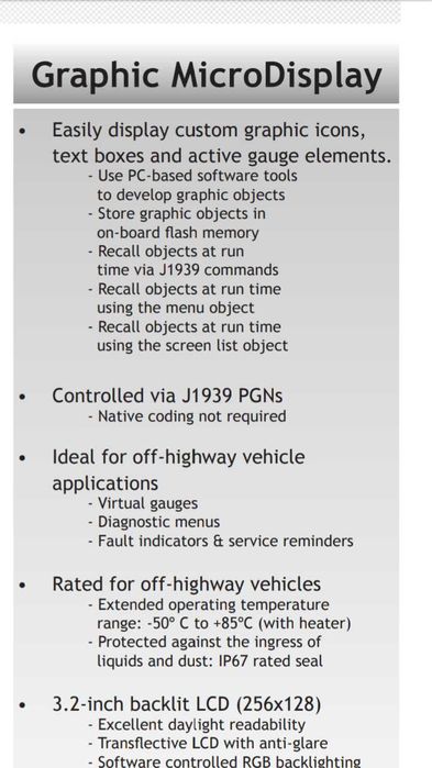 URGENTE! Ecra de bordo tratores, caminhiões industriaes Grayhill novo.