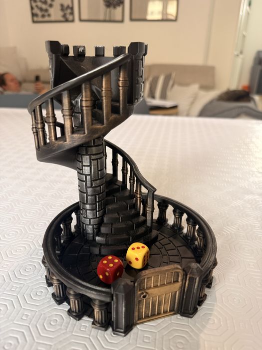 Torre de Dados Castelo / Escada em Espiral - Para RPG, D&D e Jogos de Tabuleiro