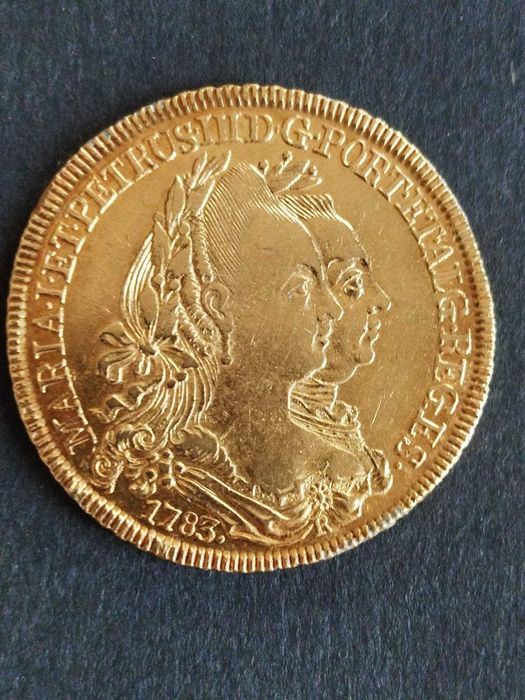 1783 - Peça (Rio) de D. Maria I e D Pedro III - Ouro