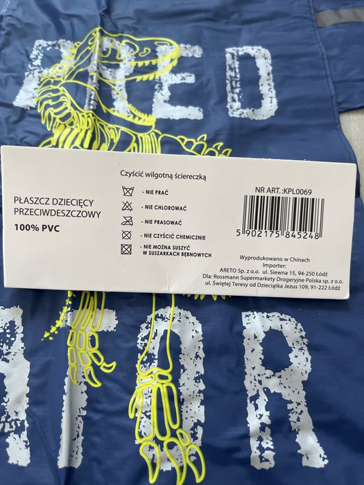 Płaszcz dziecięcy przeciwdeszczowy 104/110