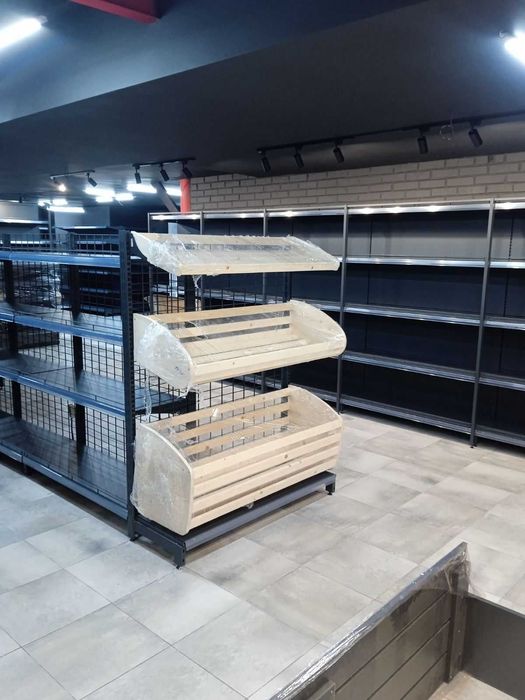 Торгове обладнання. Стелажі торгові. Каси прилавки. Вітрини. Стелаж