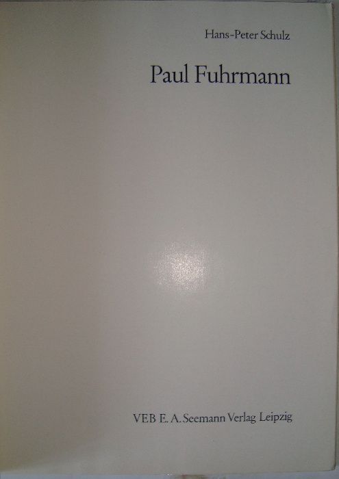 Художественный альбом Paul Fuhrmann Leipzig 1978