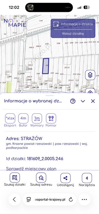 Działka 16a WZ Strażòw Krasne