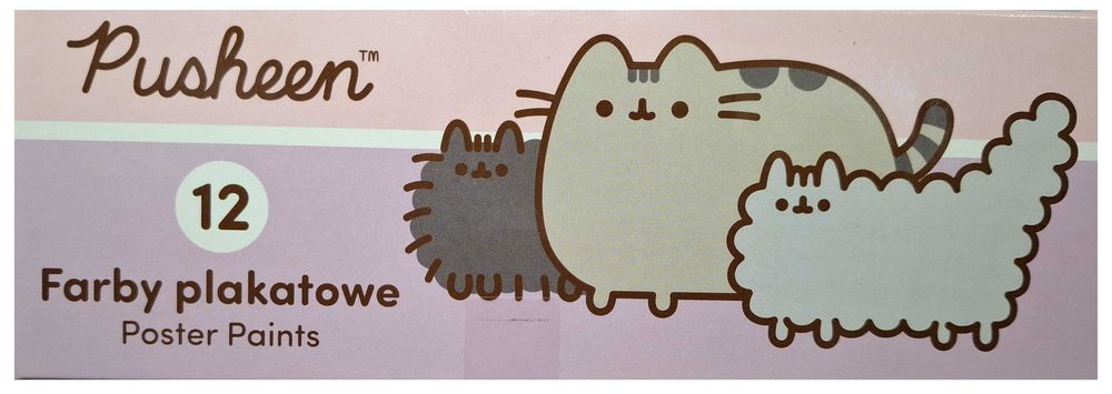 Farby Pusheen Plakatówki St. Majewski Farby Plakatowe PUSHEEN 12 kolorów