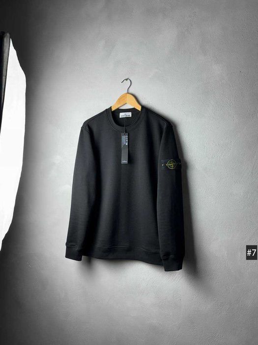 Черный Свитшот Стон Айленд — Толстовка Stone Island Чорна — Стоник Кофта Чорна — XS S M L XL XXL