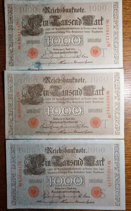 Banknoty Niemcy 1910 r.