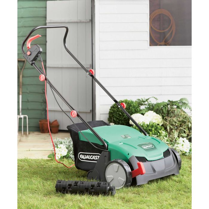 Wertykulator + Aerator 1300W QUALCAST. 2 Wałki, Szer.32 cm SUPER STAN