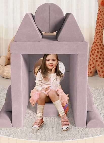 Sofá Modular Infantil Soft Play LY‑49 – Laranja – Novo na Caixa + Envio Incluído