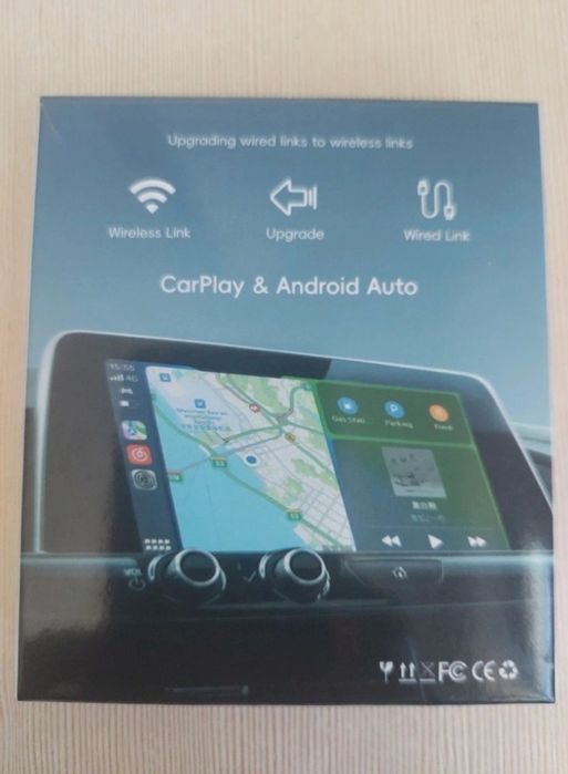 2 w 1 bezprzewodowy adapter Carplay do Apple iOS  Android Auto smart