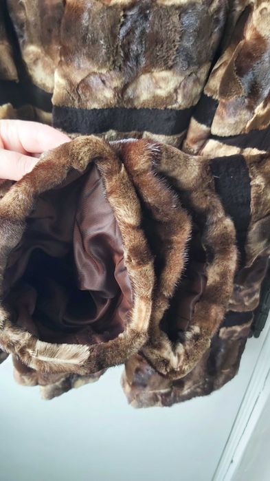 норка р.48-50 полушубок с капюшоном