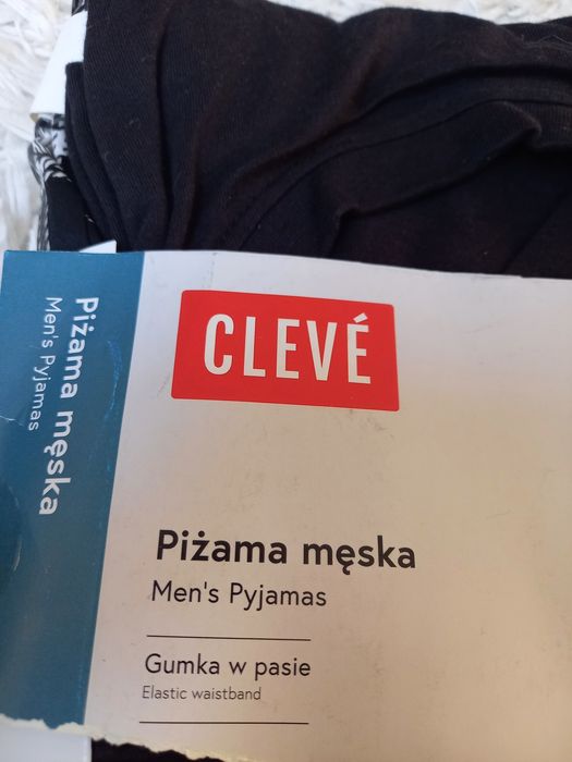 Piżama męska czarna bawełniana rozmiar xxl