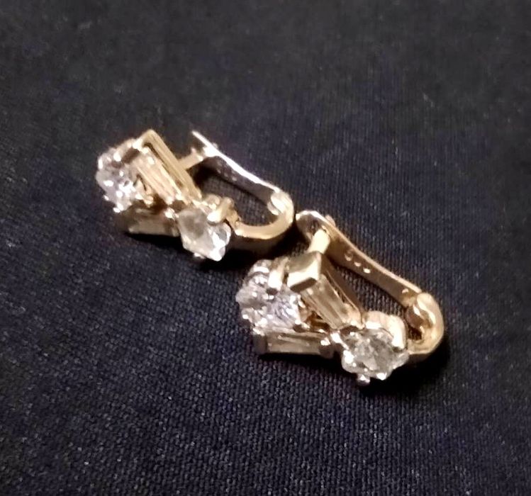 Золоті сережки, кульчики, золото 585