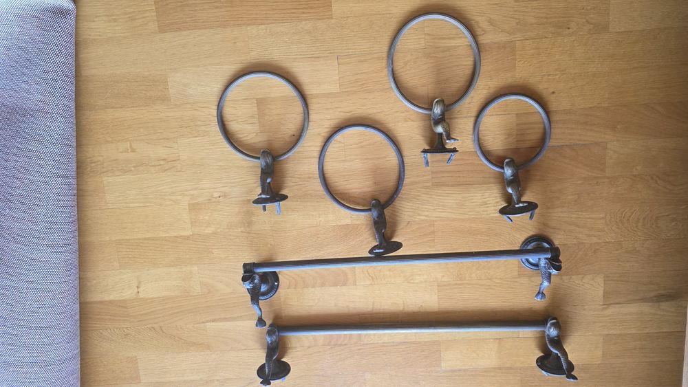 Toalheiros antigos, dourado, vintage,  art deco