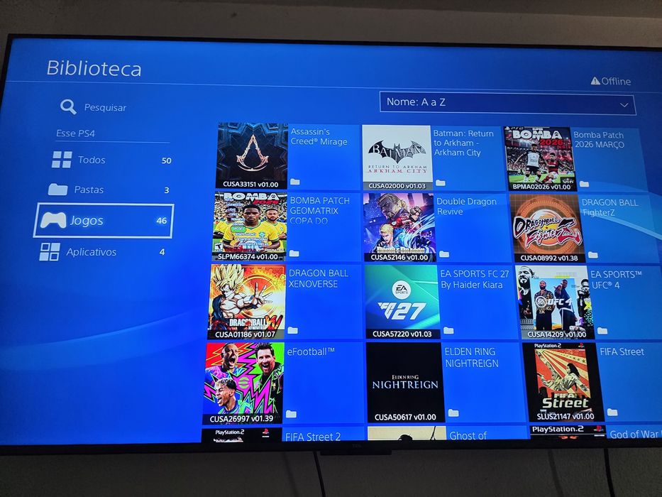 Ps4 Slim Desbloqueado + 47 jogos + controle novo!