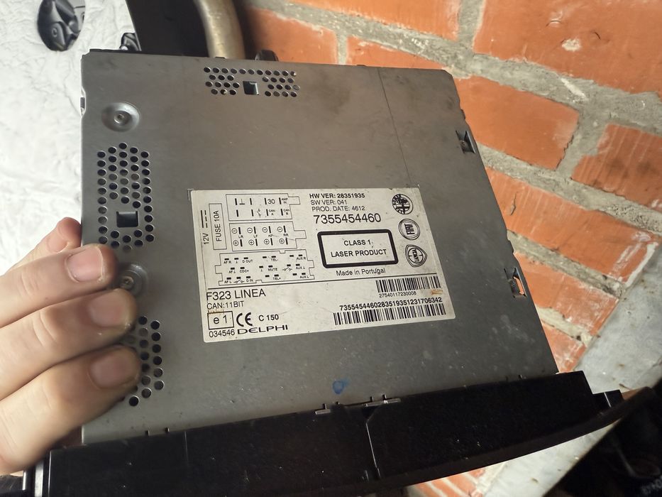 Б/У Автомагнитола fiat linea рестайлинг оригинал