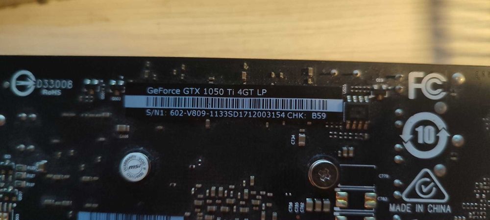 Karta Graficzna nVidia GeForce GTX 1050 Ti 4GB LowProfile
używana