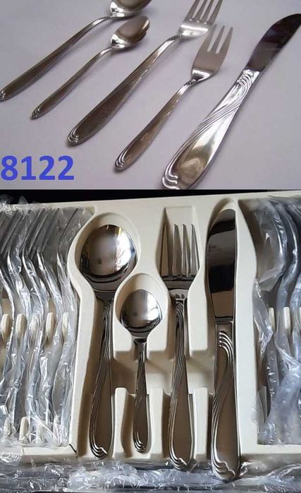 Sztućce z połyskiem 72szt. Zestaw sztućców na 12 osób,komplet obiadowy