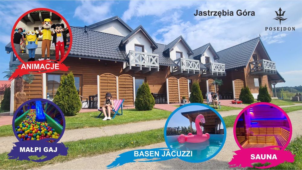 Domki Nad Morzem POSEJDON | Basen | Jacuzzi | 900m Plaża | 2-8 osób