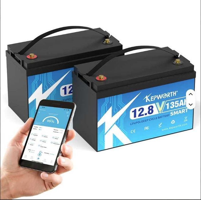 Akumulator KEPWORTH 12V 135Ah LiFePO4 smart  BLUETOOTH IP65