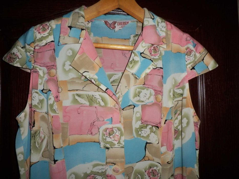 летнее платье-халат большой размер