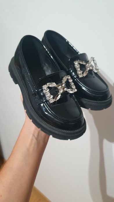 Mokasyny dziewczęce 29 wkładka 17 cm