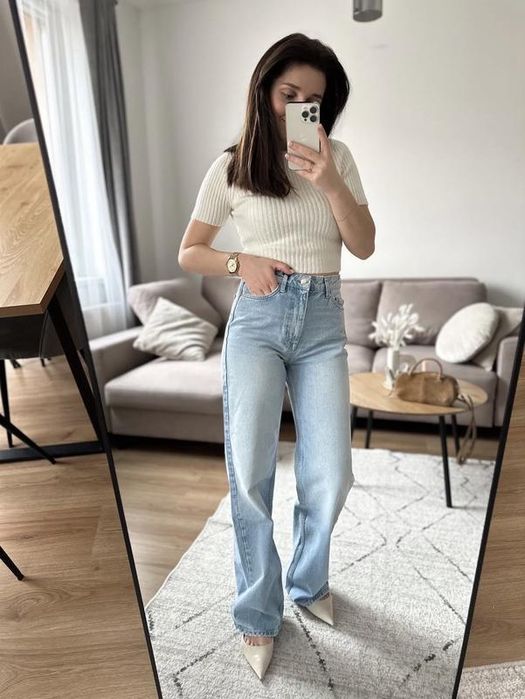 Прямі джинси Zara Z.03 з високою посадкою