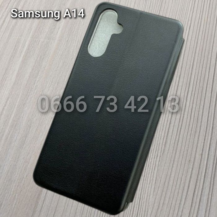 Чехол книжка на Samsung A04 A14 M14 чохол книжка шкіряний під карту
