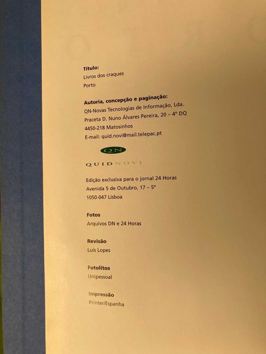 Livros dos Craques: Porto