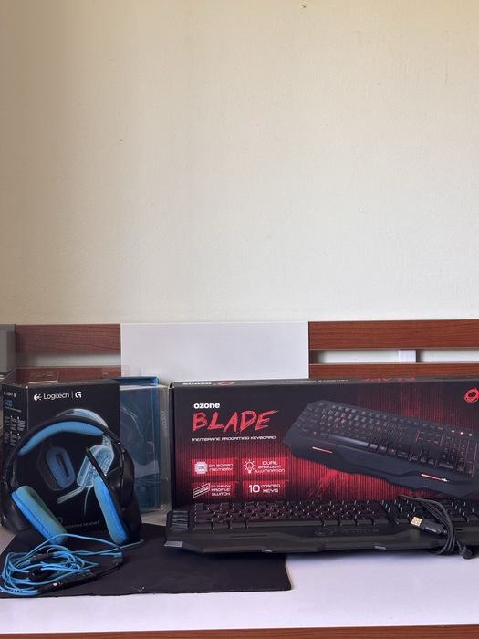Teclado Ozone + Fones Logitech G430 +tapete