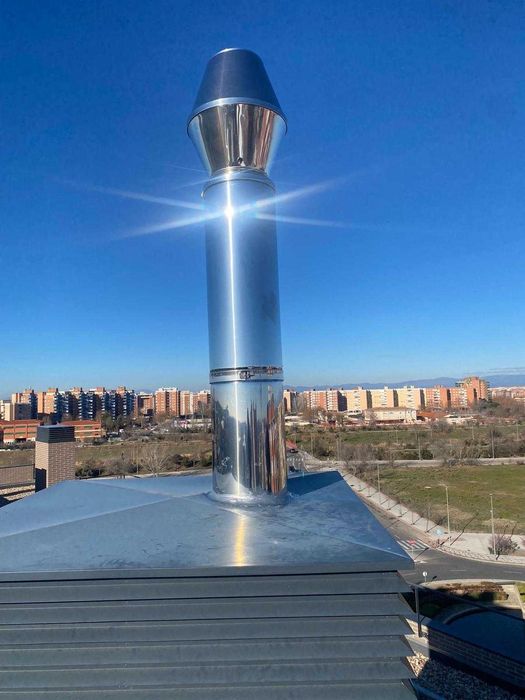 Saída Fumos - Terminal tipo Venturi (TURBOJET) - Impulsa o fumo para mais de 20m de altura
