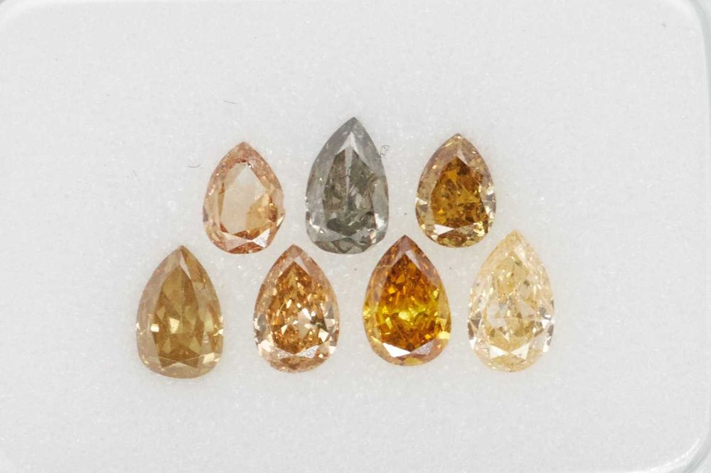 7 unidades de Diamantes - 0,87 ct