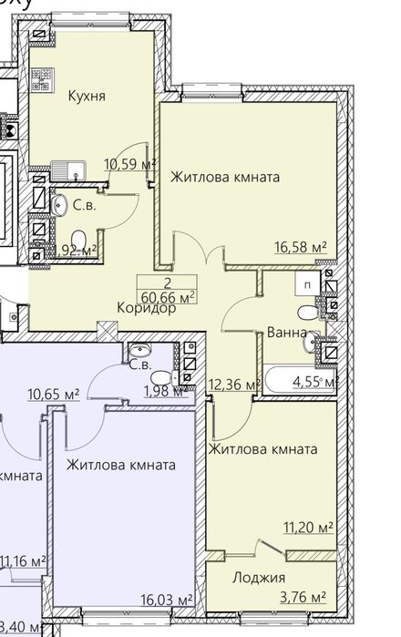 2-rooms apartment apartment by the address (area 61 m²) - Atlanta.ua - photo 6