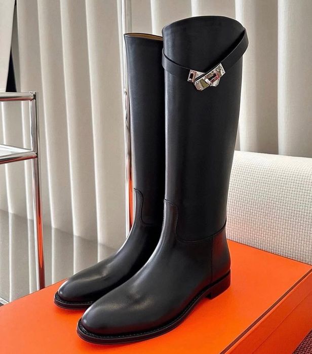 Зимові ботфорти шкіра