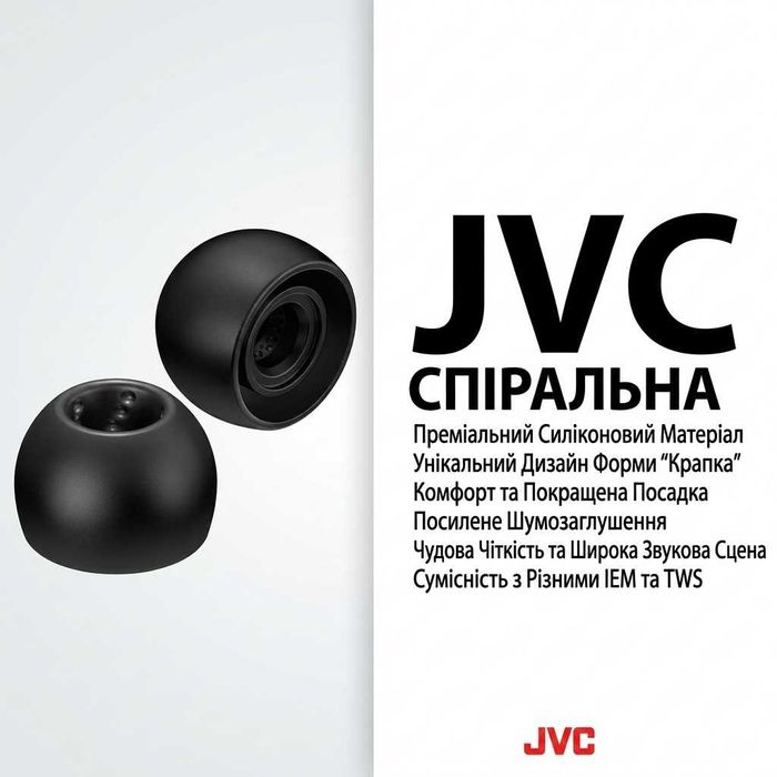 JVC Spiral Dot Pro EP-FX09 (р-р"M, S розмір" / дві амбушюри), амбушюри, беруші SMP iFit